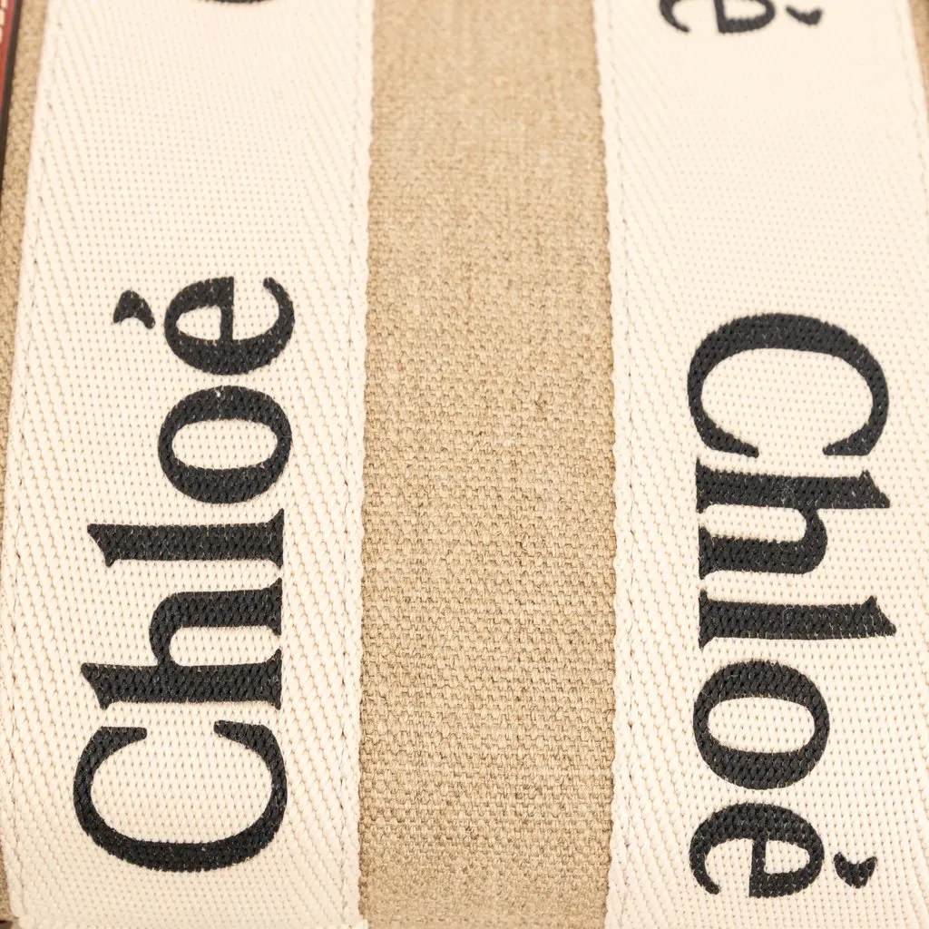 Chloé Small Woody Tote Bag - '20s Brown Linen Good - Box View