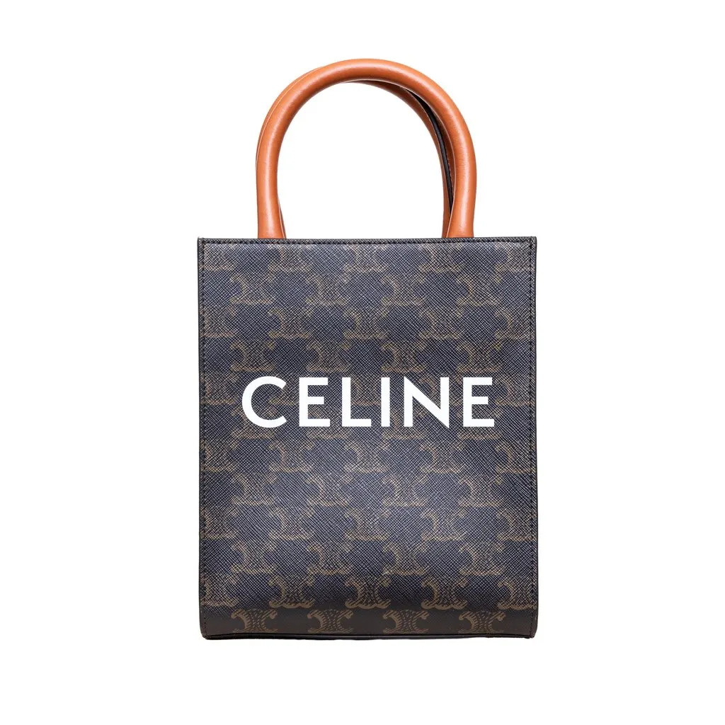 Celine Mini Vertical Cabas Tote - '20s Red Canvas Good - Front View