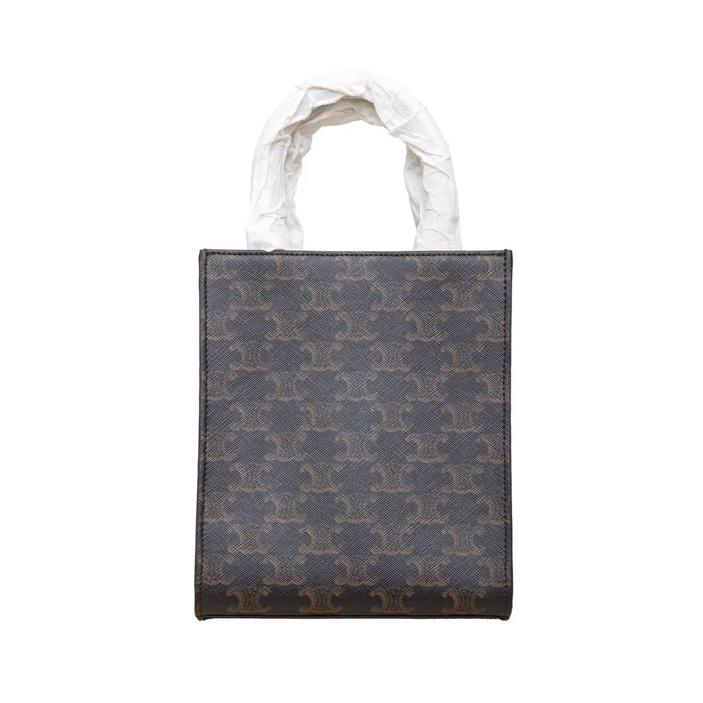 Celine Mini Vertical Cabas Tote with Embroidery - '20s Red Canvas Good - Inside View