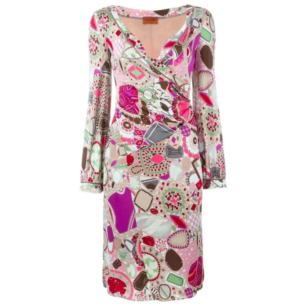 Missoni Pink and Multicolor Dress - 2000s Pink Good - Front View