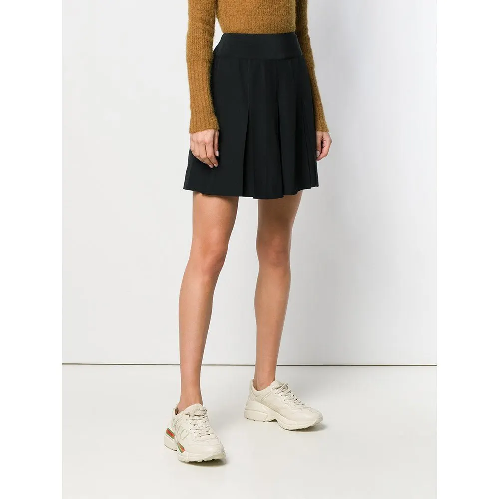 Chanel Black Silk Miniskirt - '90s Black Silk Good - Inside View