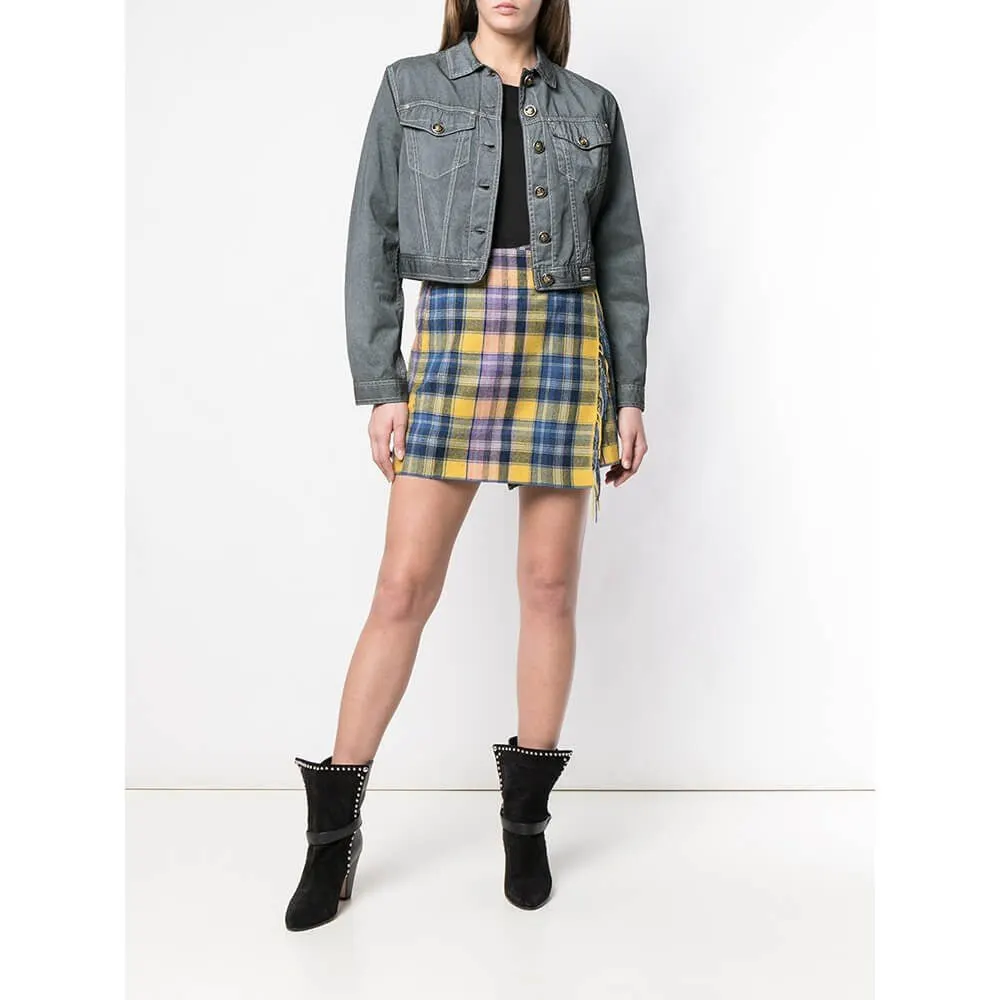 Versace Grey Denim Jacket - '90s Grey Denim Good - Back View