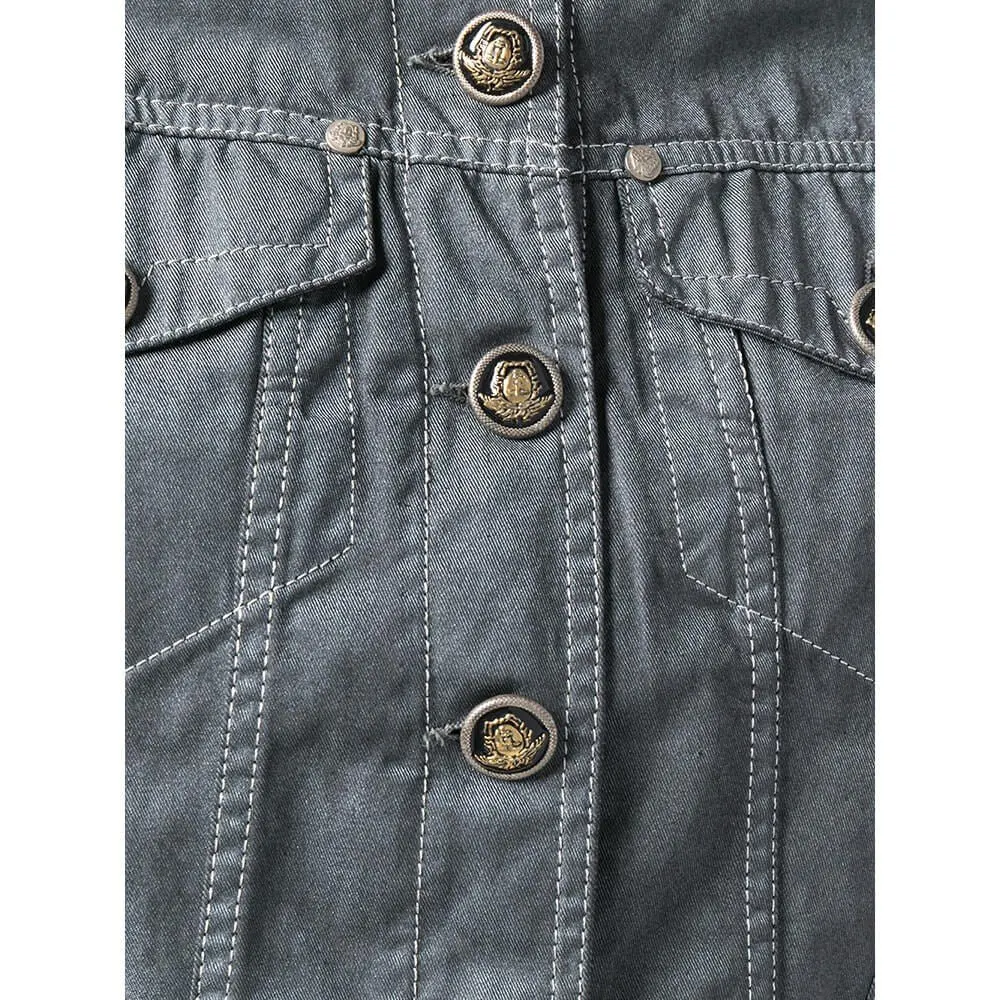 Versace Grey Denim Jacket - '90s Grey Denim Good - Box View