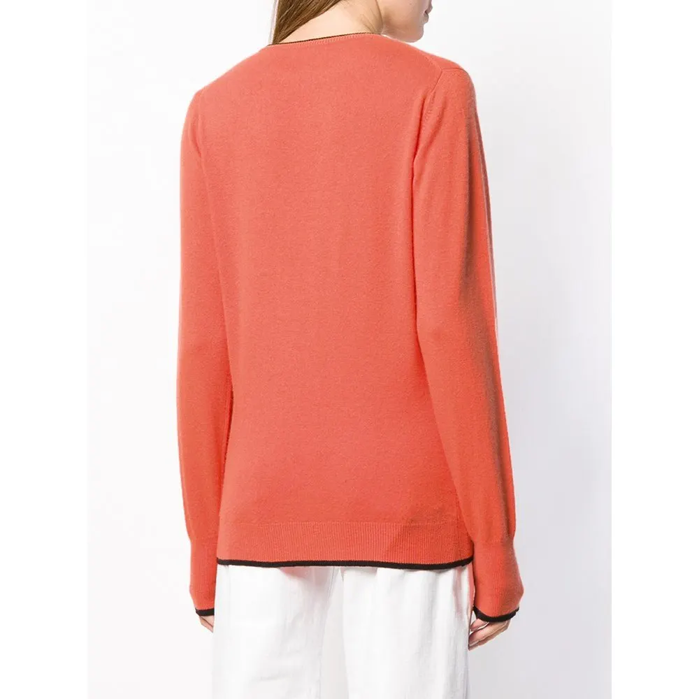Saint Laurent Salmon Pink Cashmere Sweater - '90s Pink Wool Good - Model View