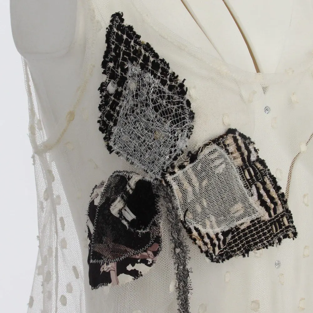 Chanel White Lace Tank Top - 2000s White Lace Good - Model View