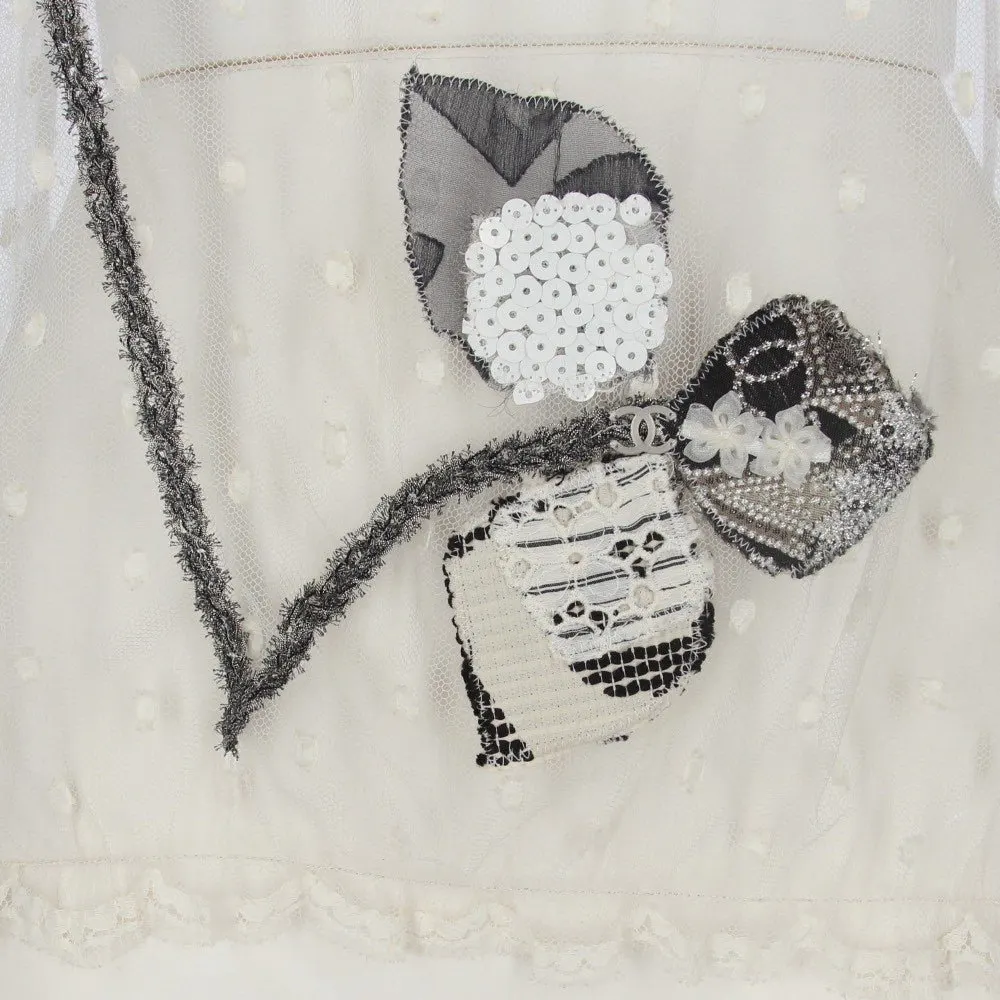 Chanel White Lace Tank Top - 2000s White Lace Good - Box View