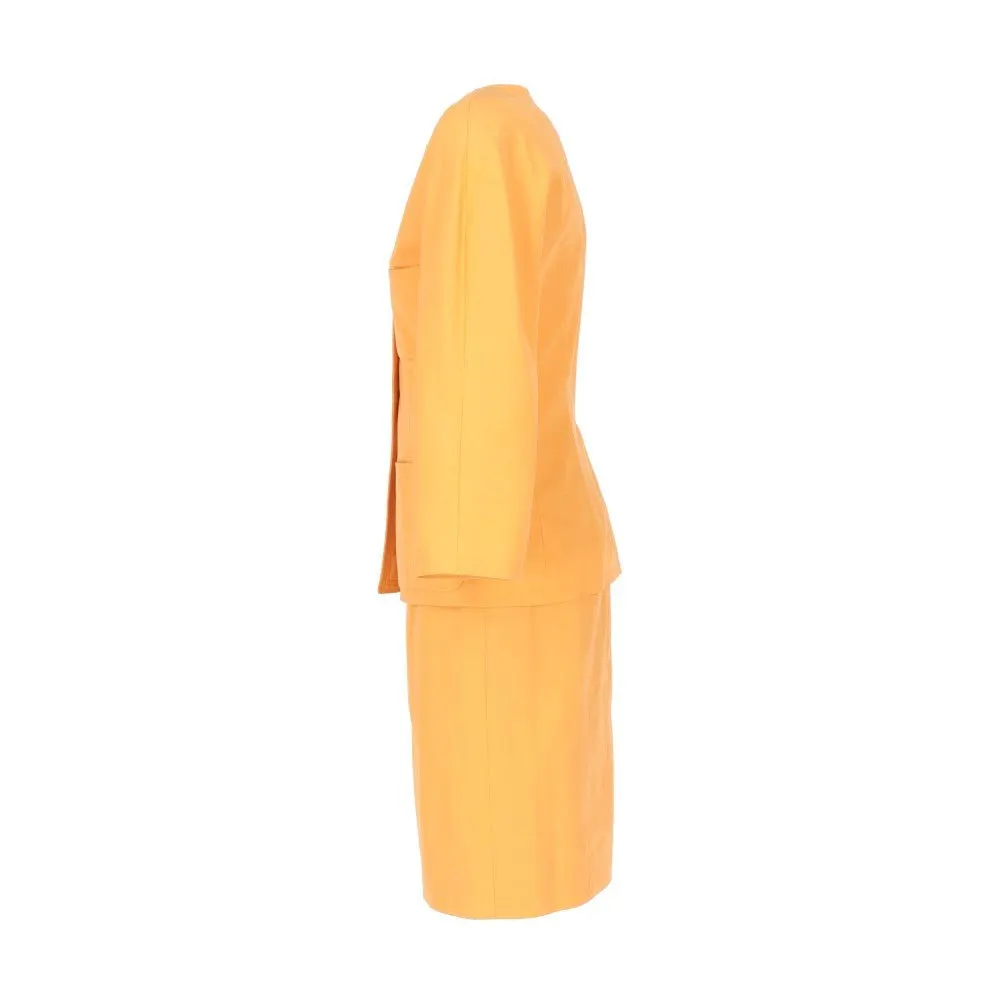 Chanel Orange Cotton Skirt Suit - '90s Orange Cotton Good - Inside View