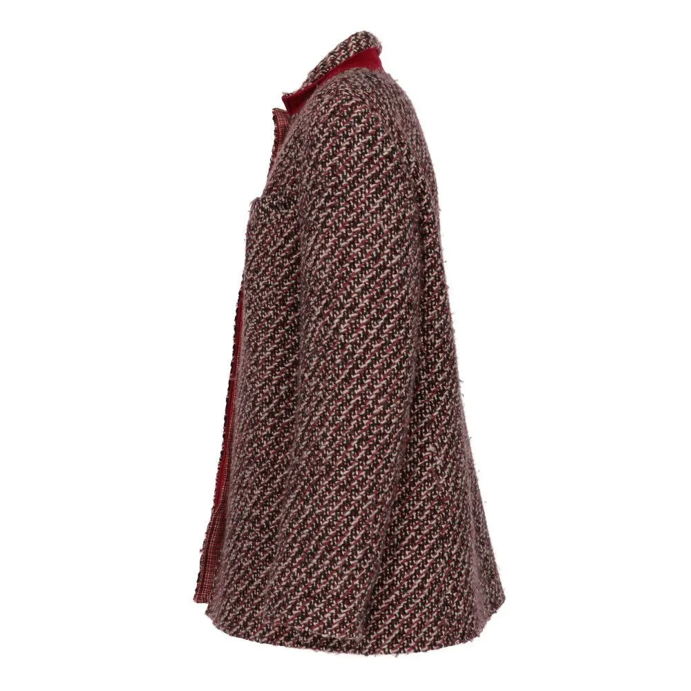 Etro Burgundy Wool Jacket - 2000s Burgundy Wool Good - Inside View