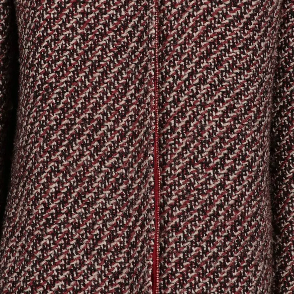 Etro Burgundy Wool Jacket - 2000s Burgundy Wool Good - Model View