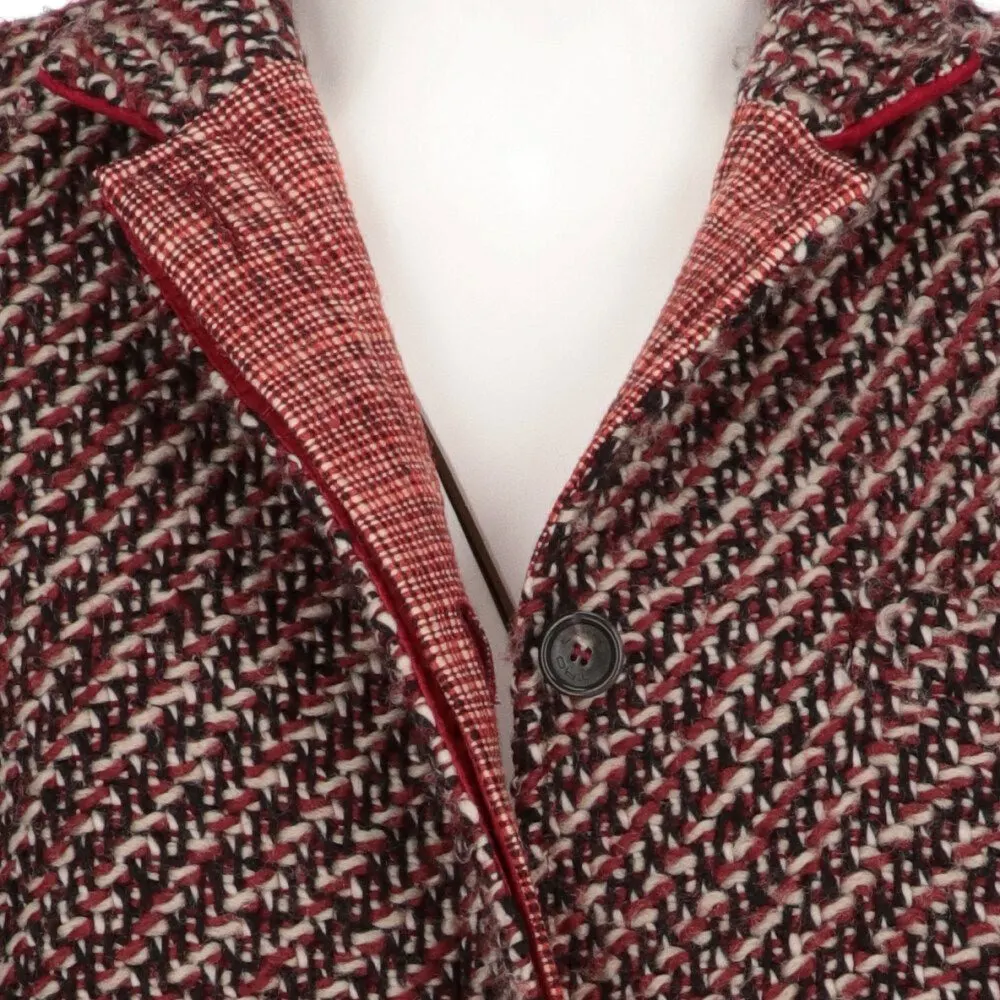 Etro Burgundy Wool Jacket - 2000s Burgundy Wool Good - Box View