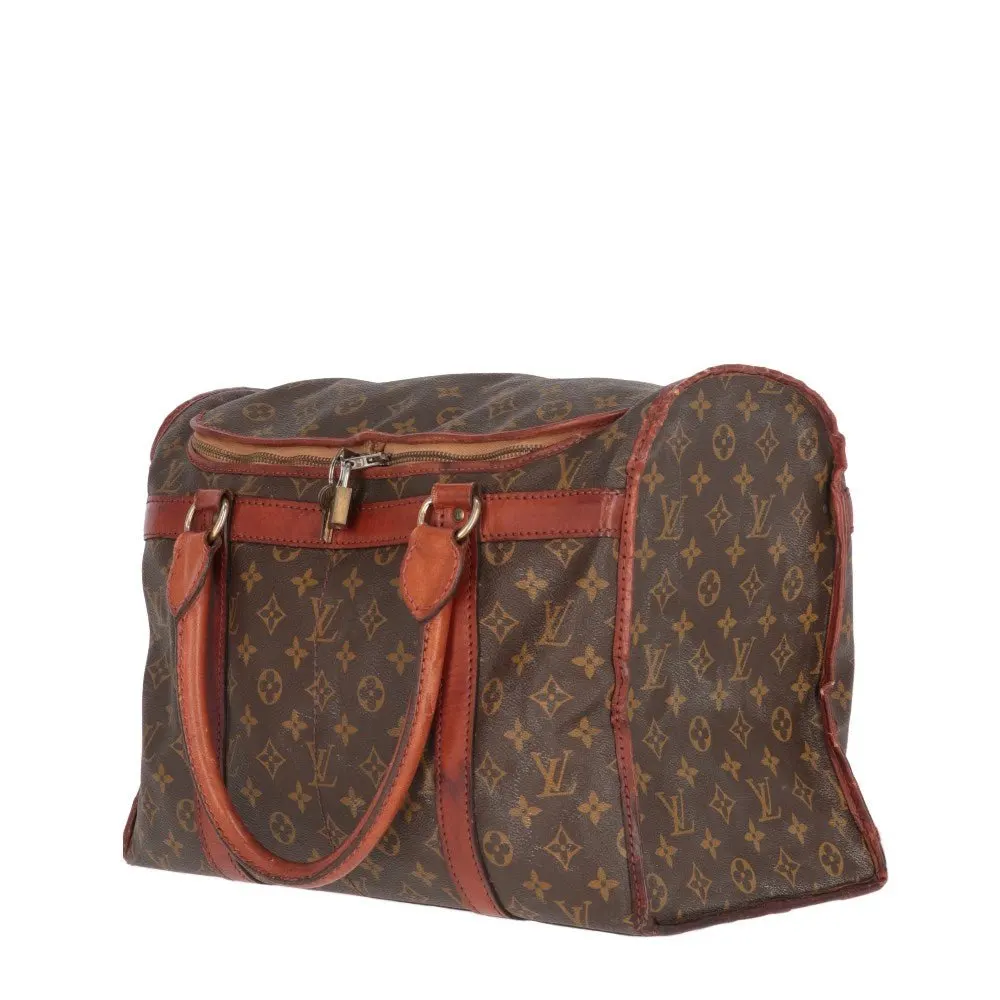 Louis Vuitton Monogram Hand Luggage - '70s Brown Canvas Good - Back View
