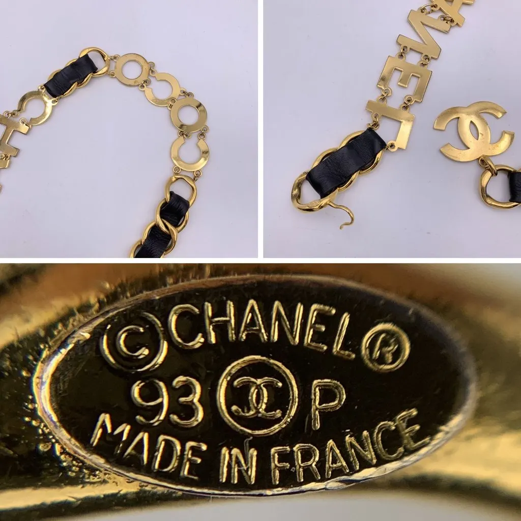 Chanel Belt Gold Leather Good - Inside View