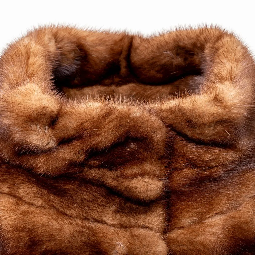 Unsigned Carlo Tivioli lined Fur Coat - '90s Red Good - Box View