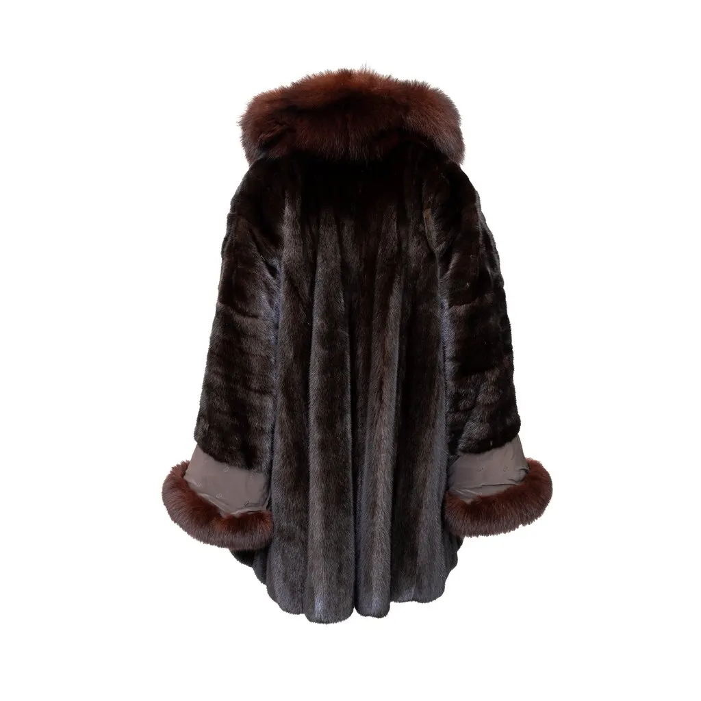 Dior Boutique Fourrure Fur Coat - '90s Red Leather Good - Inside View