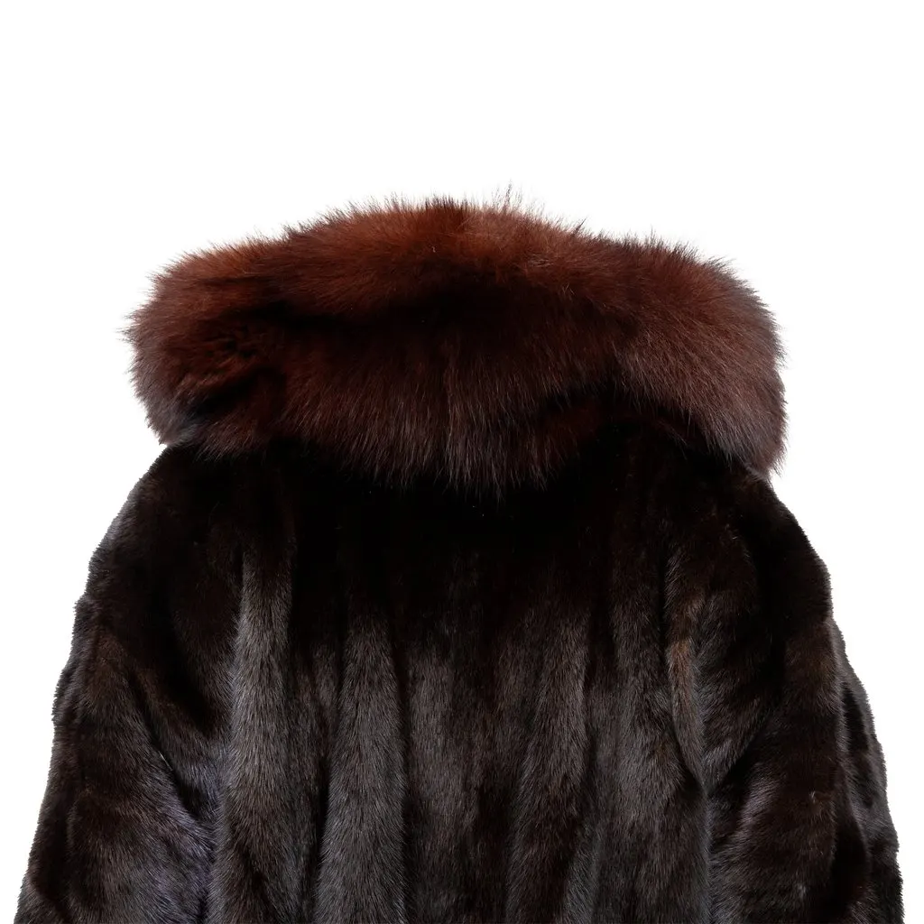 Dior Boutique Fourrure Fur Coat - '90s Red Leather Good - Box View