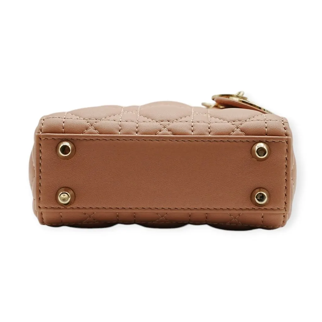 Dior Pink Micro Lady Dior Shoulder Bag - '20s Pink Leather Good - Box View