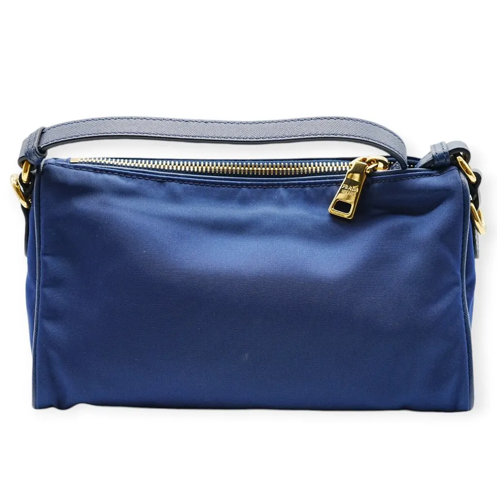Prada Blue Nylon Shoulder Bag - '10s Blue Good - Box View