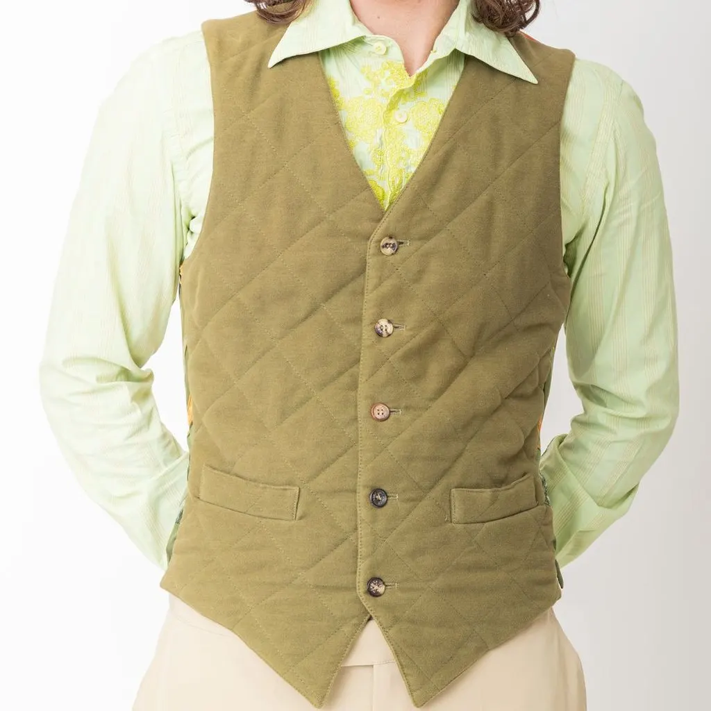 Hermès Vintage Vest - '90s Red Cotton Good - Front View