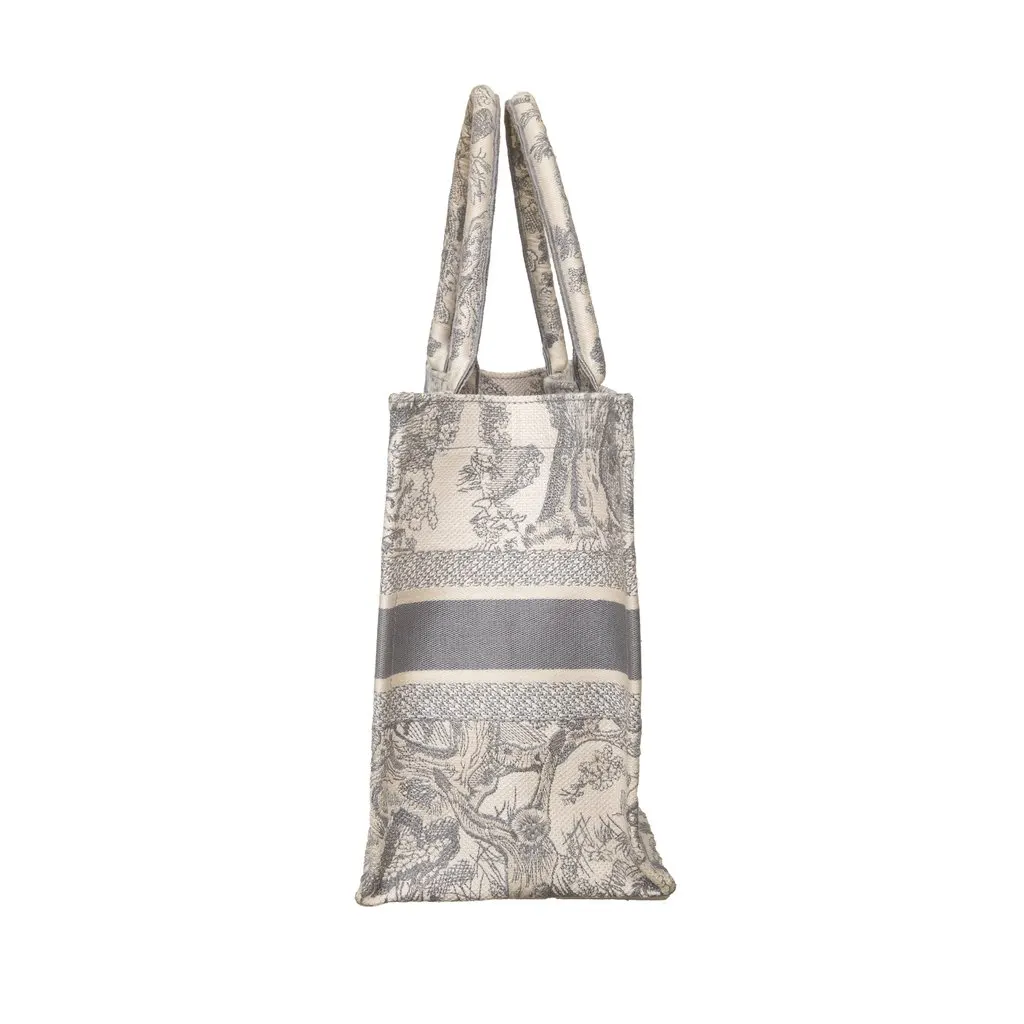 Dior Toile de Jouy Canvas Medium Book Tote - '20s Grey Canvas Good - Inside View