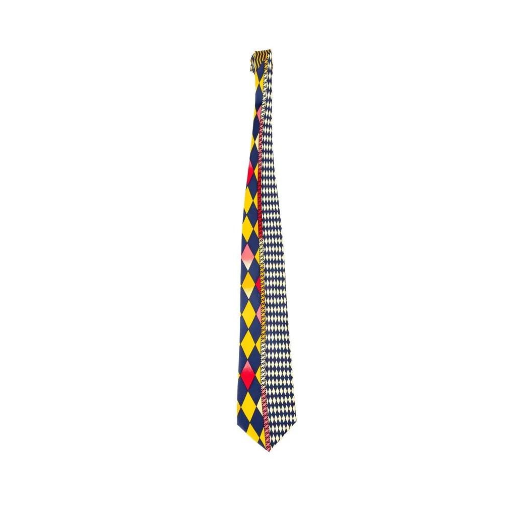 Versace Gianni Versace Versus Printed Tie - '90s Red Silk Good - Front View