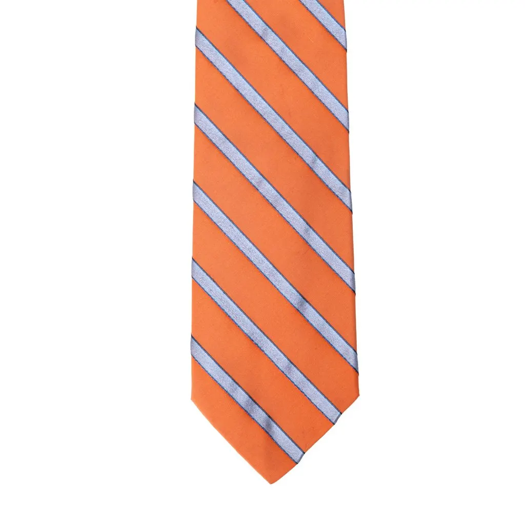 Valentino of Ties - '10s Grey Silk Good - Model View