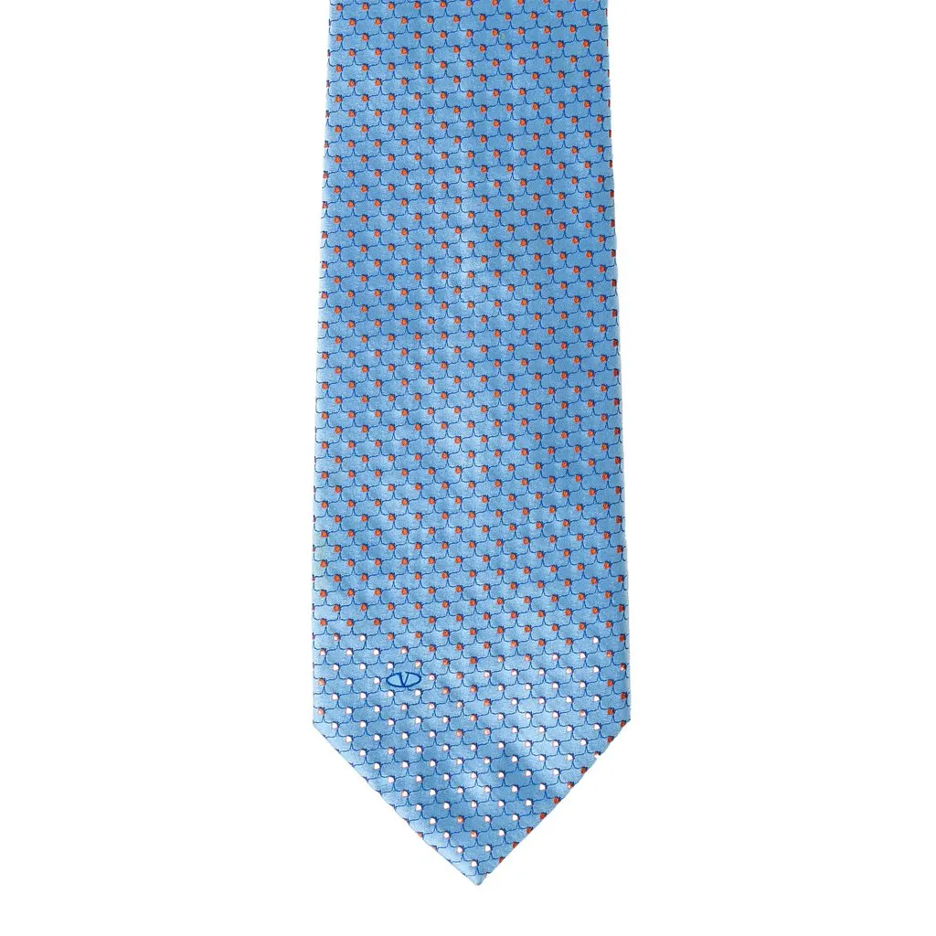 Valentino of Ties - '10s Grey Silk Good - Box View