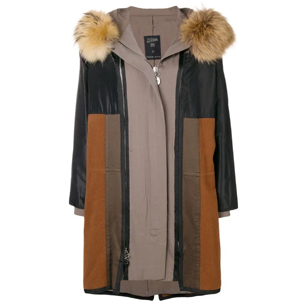 Jean Paul Gaultier Color Block Jacket - '90s Black Cotton Good - Front View