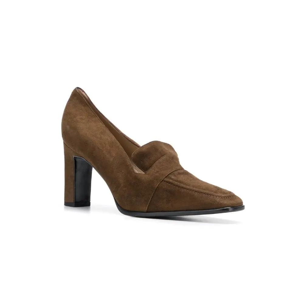 Christian Dior Brown Suede Pumps - '90s Brown Suede Good - Back View