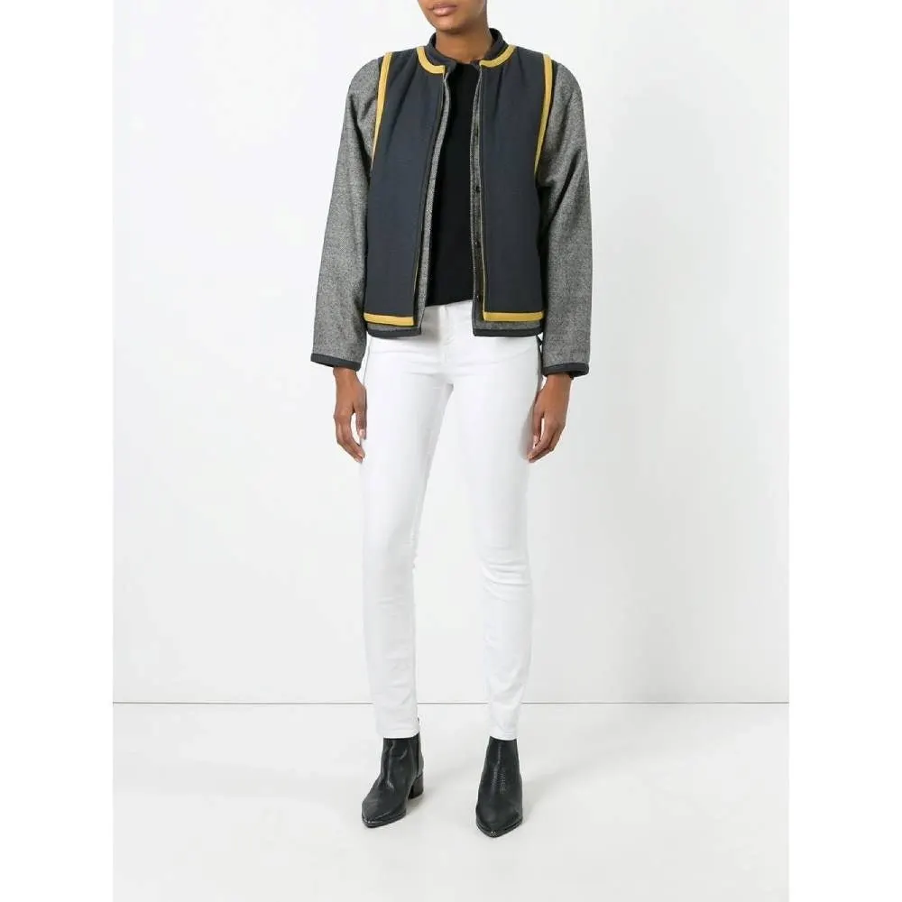 Gianni Versace Twill Wool Jacket - '80s White Wool Good - Back View