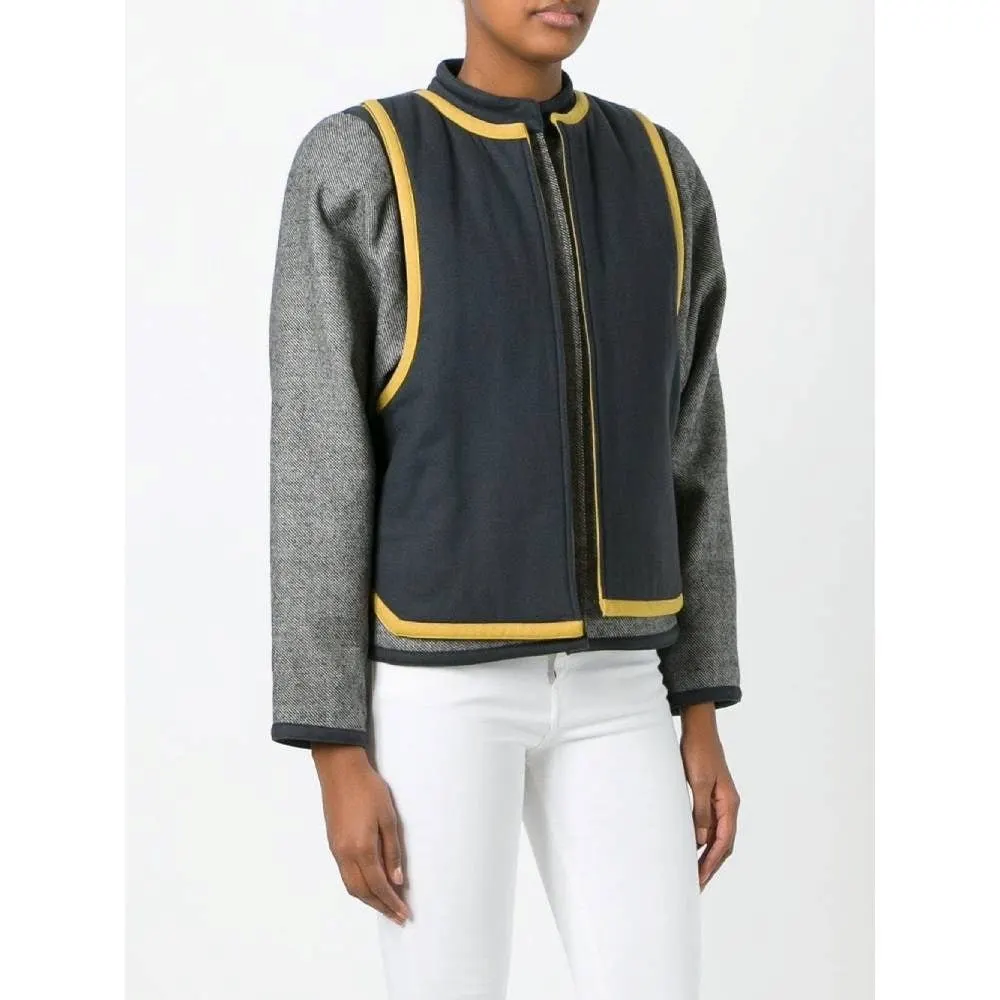 Gianni Versace Twill Wool Jacket - '80s White Wool Good - Inside View