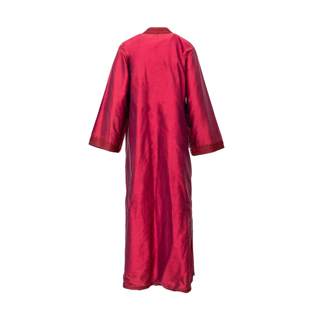 Unsigned Embroidered Jacket - '90s Red Cotton Good - Inside View