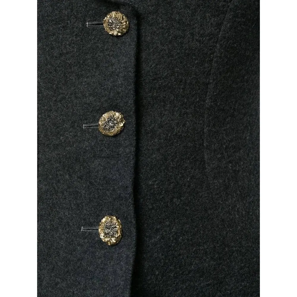 Chanel Dark Grey Overcoat Dress - 2000s Grey Good - Box View