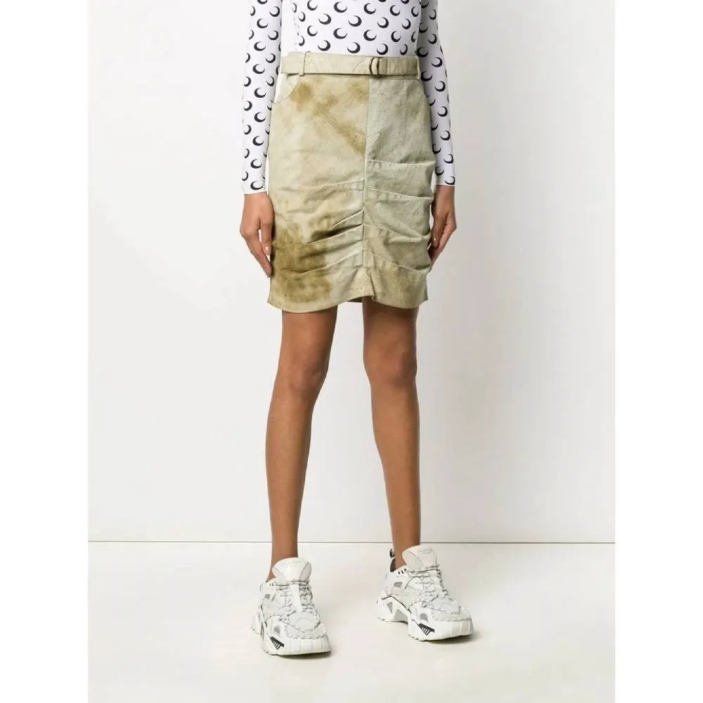 Christian Dior Green Suede Miniskirt - 2000s Green Suede Good - Inside View