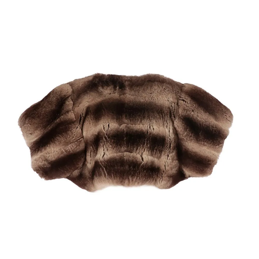 Dolce & Gabbana Brown Chinchilla Bolero - 2000s Brown Silk Good - Inside View