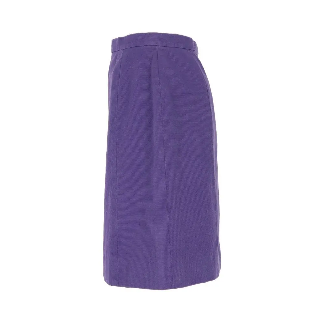 Chanel Purple Cotton Upcycled Skirt - '90s Purple Cotton Good - Inside View
