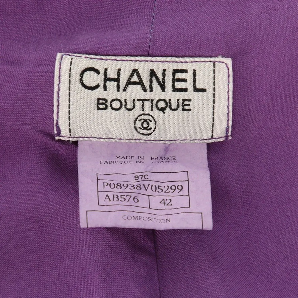 Chanel Purple Cotton Upcycled Skirt - '90s Purple Cotton Good - Box View