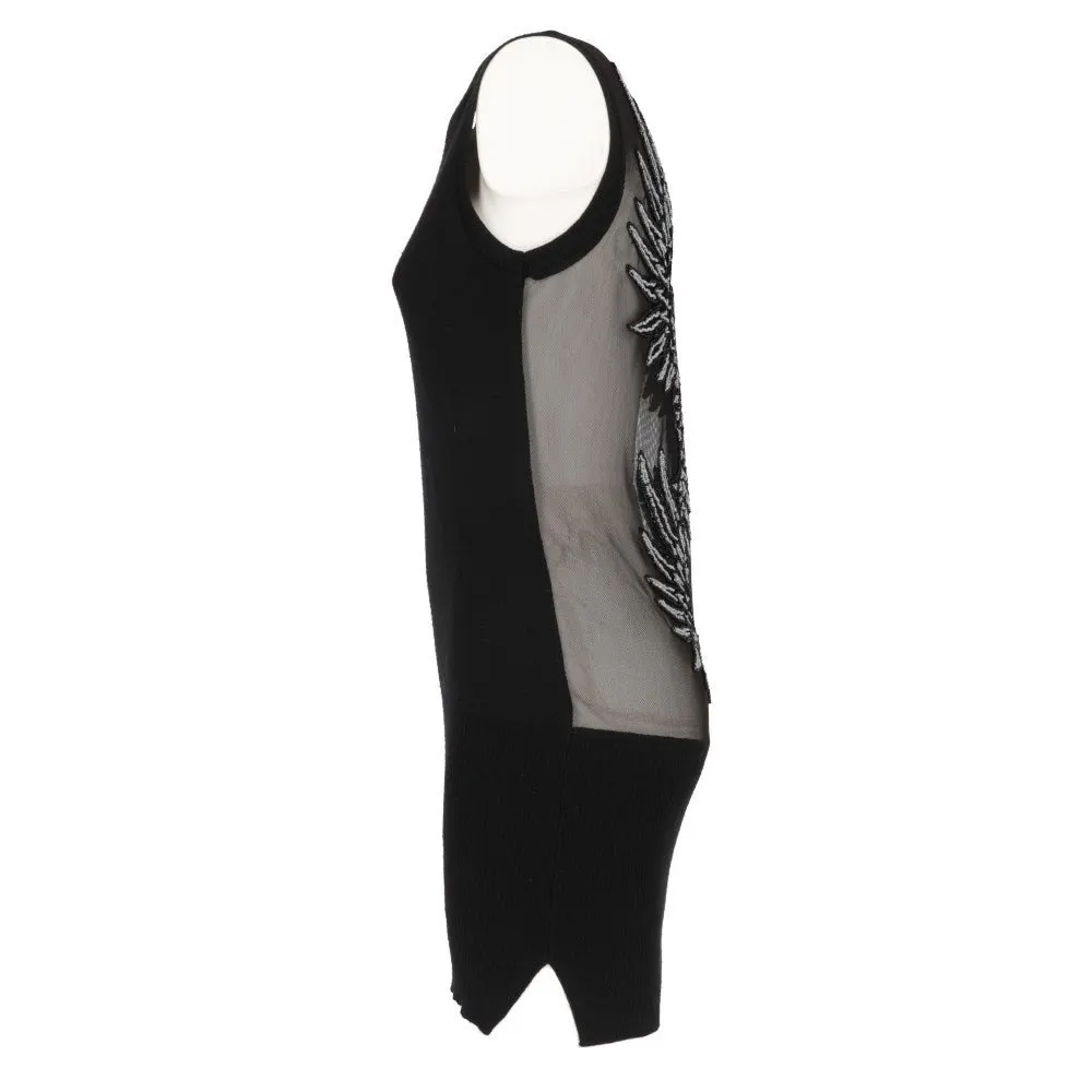 Richmond Black Wool Minidress - 2010s Black Wool Good - Inside View