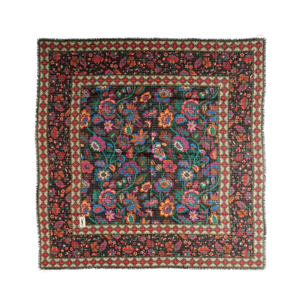 Saint Laurent Paisley Scarf - '70s Red Good - Inside View