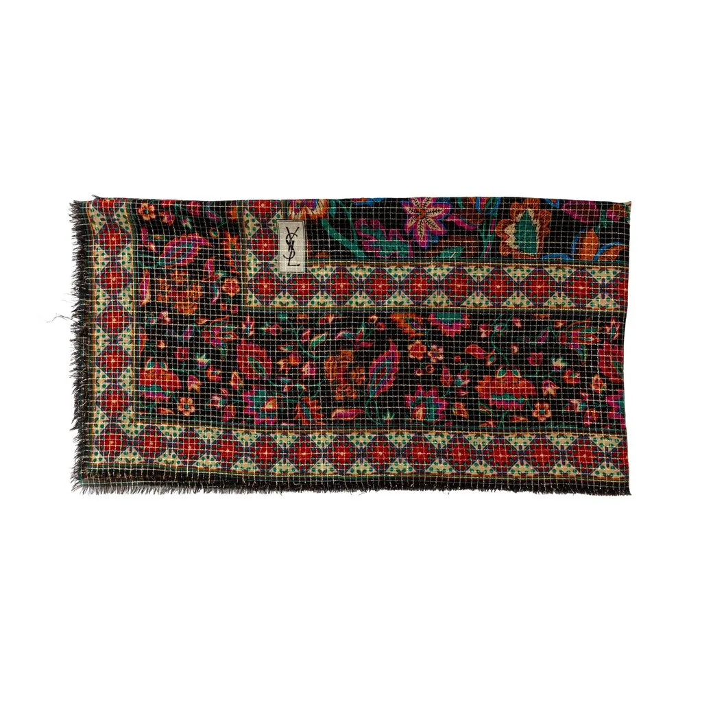 Saint Laurent Paisley Scarf - '70s Red Good - Box View
