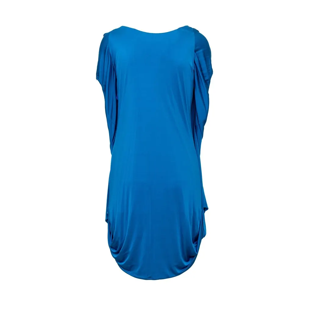 Alexander McQueen Draped Dress - '10s Blue Good - Inside View