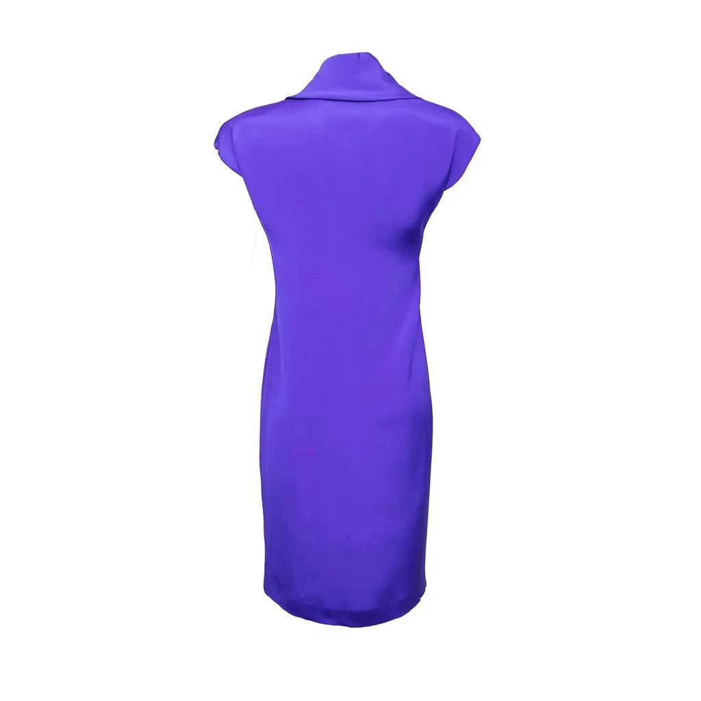 Unsigned R.A.D. Couture Dress - '90s Red Silk Good - Back View