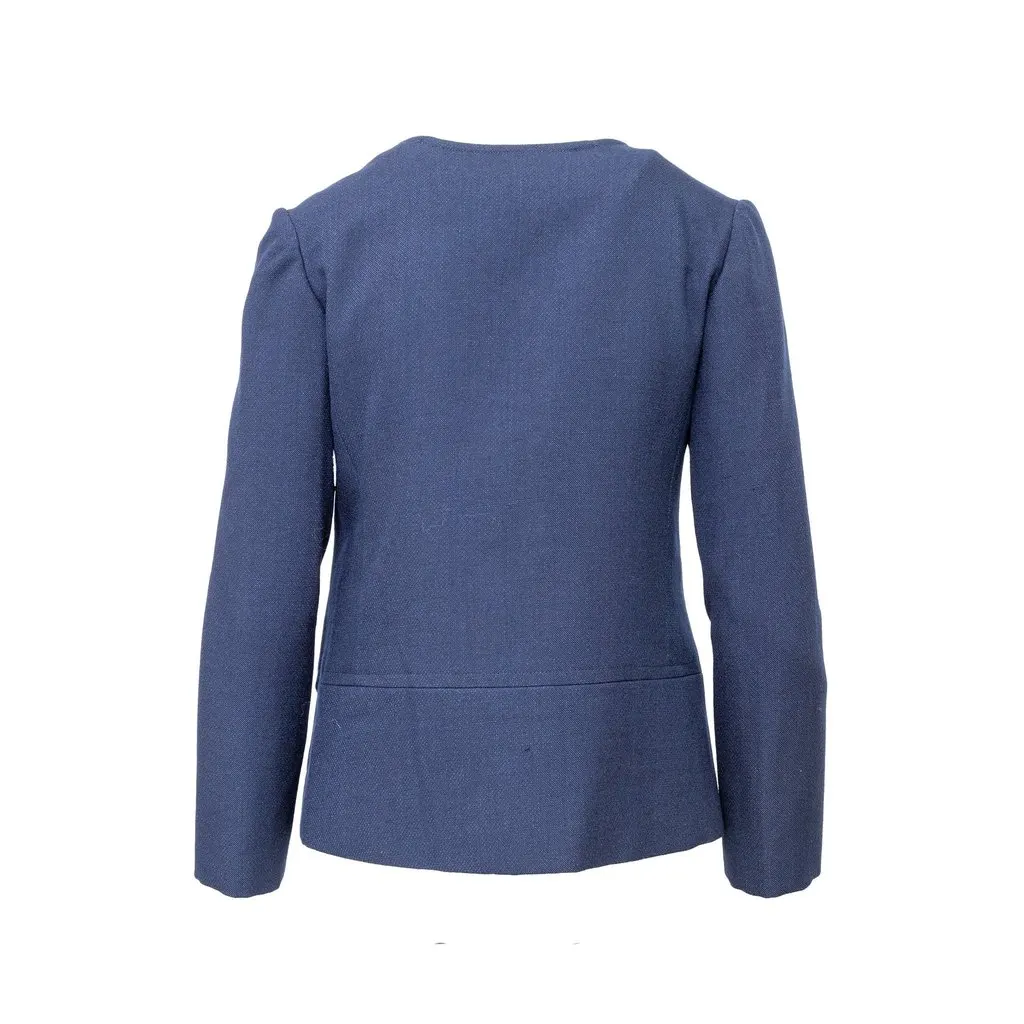 Unsigned Galitzine Couture Jacket - '70s Red Wool Good - Inside View