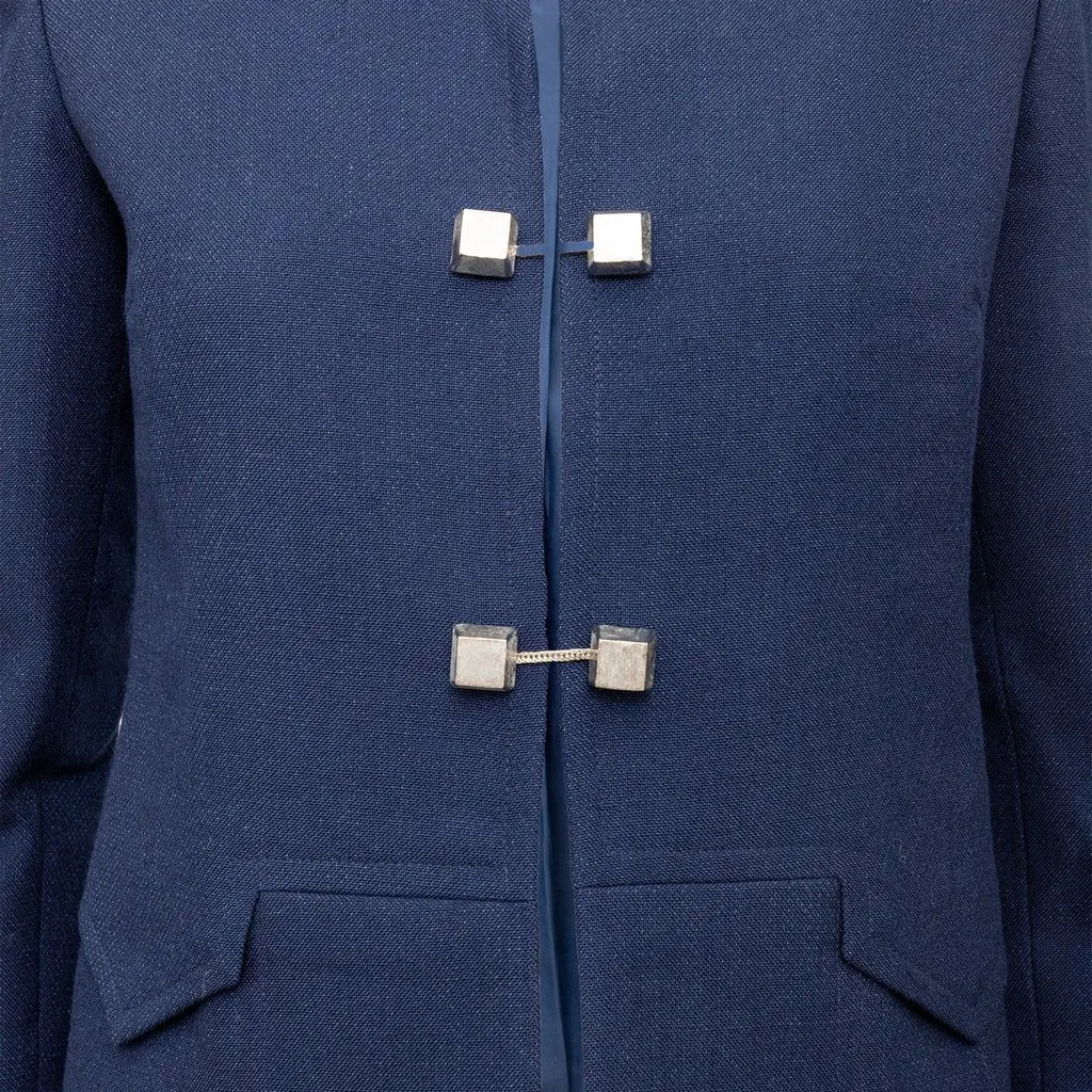 Unsigned Galitzine Couture Jacket - '70s Red Wool Good - Model View