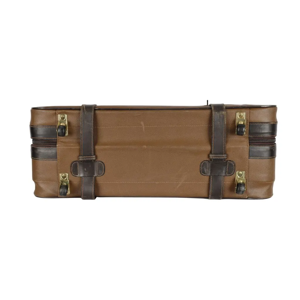 Trussardi Vintage Leather Luggage - '90s Brown Leather Good - Box View