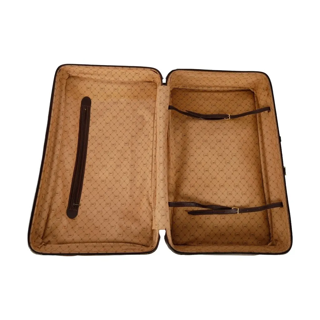 Trussardi Large Leather Luggage - '90s Brown Leather Good - Box View