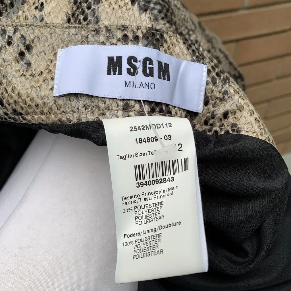 Msgm Skirt Beige Good - Model View