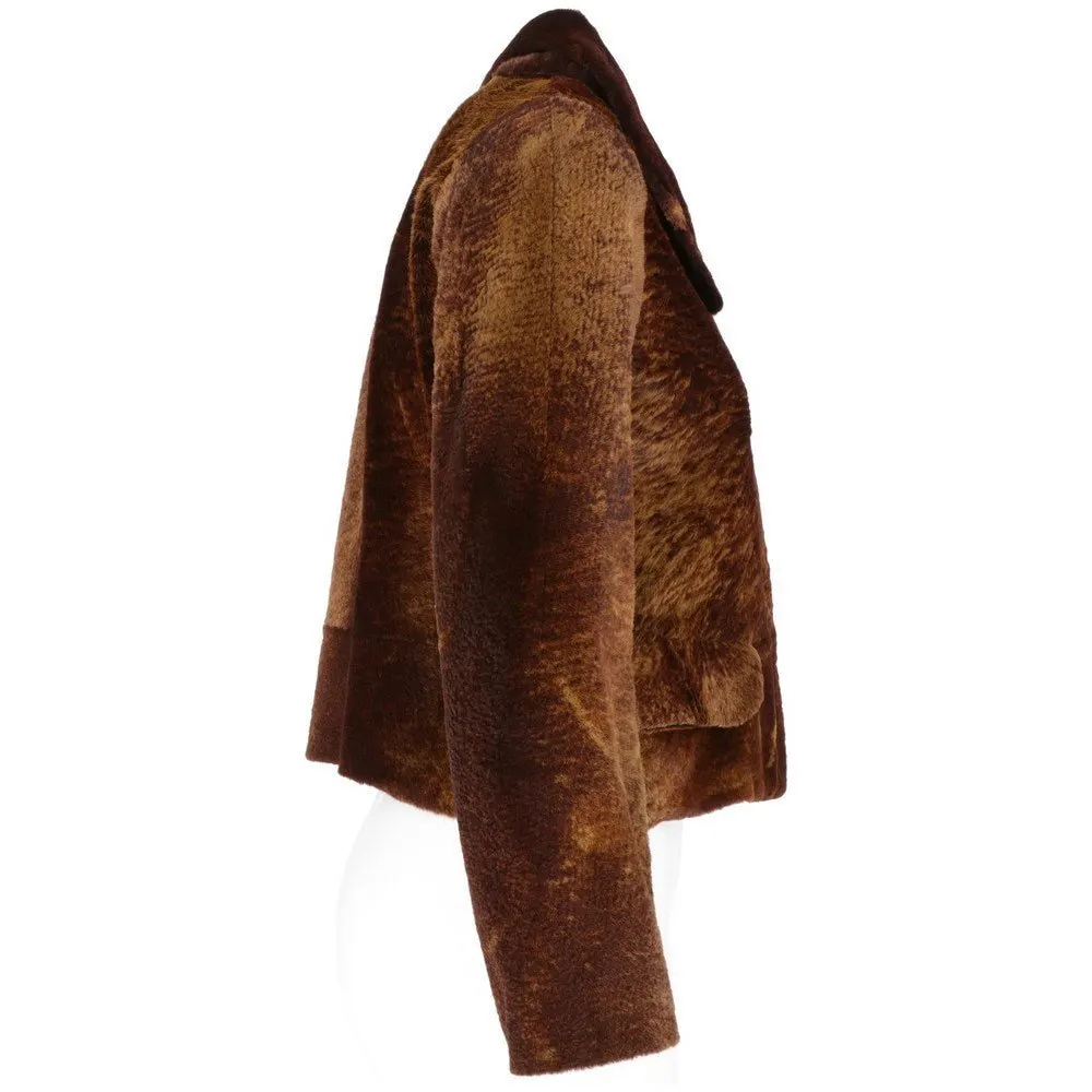 Marni Brown Fur Jacket - 2000s Brown Good - Inside View