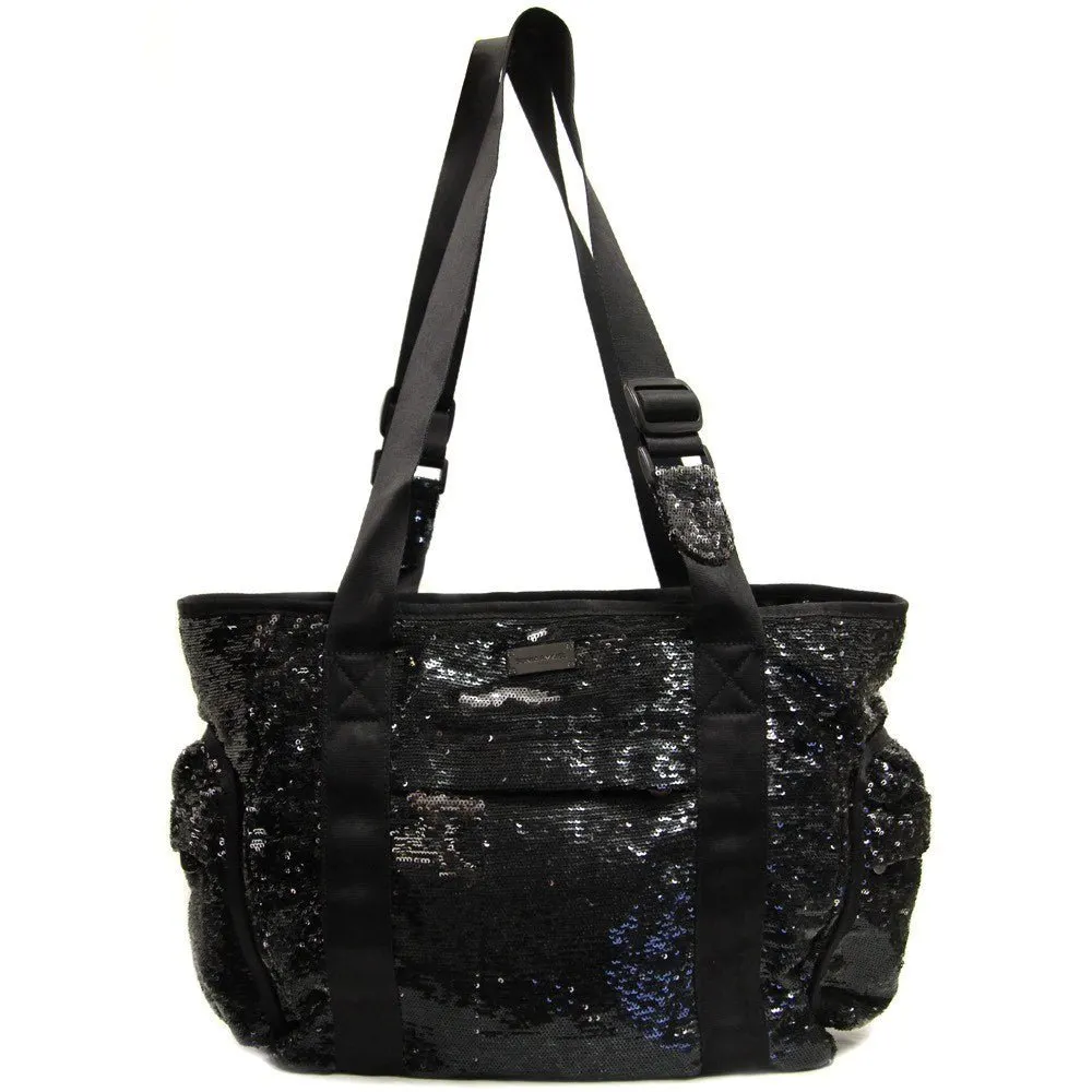 Sonia Rykiel Black and Gold Sequined Tote - 2000s Black Good - Back View