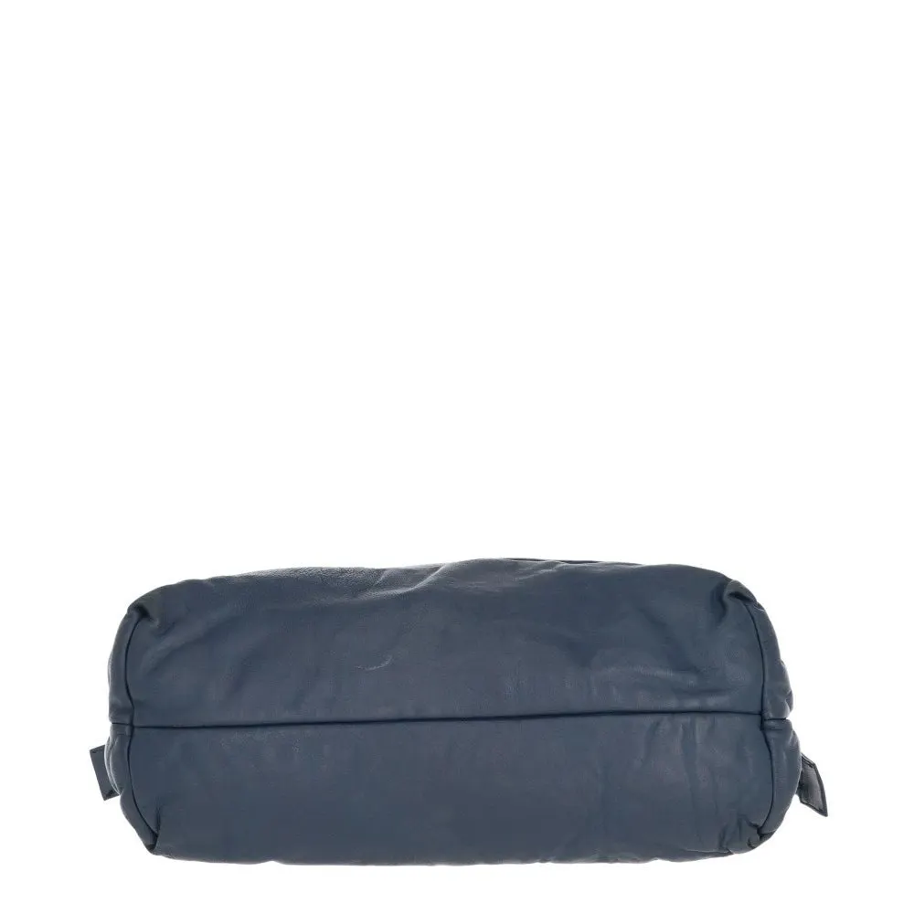 Chanel Blue Leather Shoulder Bag - 2000s Blue Leather Good - Box View