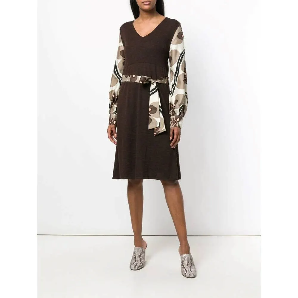 Hermès Brown Wool Dress - 2000s Brown Wool Good - Back View
